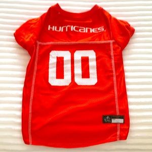 NWOT Miami Hurricanes Small Dog / Med Cat Football Jersey